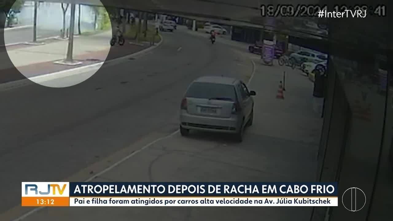 Motoristas envolvidos em acidente são presos em flagrante por 'racha' em Cabo Frio; vídeo mostra batida